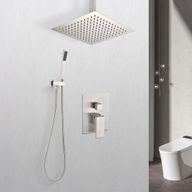 Ceiling Mounted Shower System Combo Set with Handheld and 10"Shower head