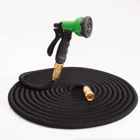 4X Stronger Deluxe Expandable Flexible Garden Hose Water Hose 25, 50, 75, 100FT (Length: 50FT Hose W/ Nozzle Sprayer)