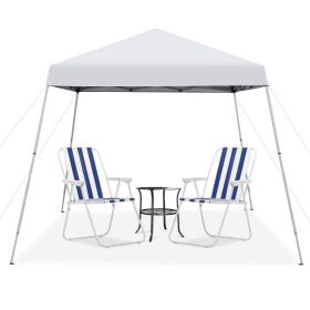 10 x 10 Feet Outdoor Instant Pop-up Canopy with Carrying Bag (Color: White)
